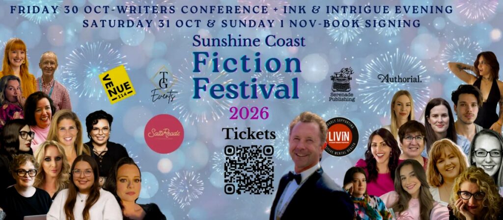 Meet Angel A in person at the Sunshine Coast Fiction Festival — October 31 & November 1. Signed copies. Great conversations. 100 incredible authors. 📖🦋 Don't miss it 👉 https://serenadepublishing.com/scff